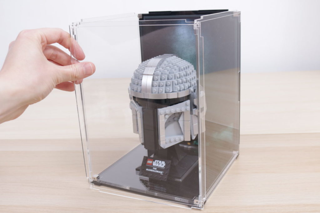 LEGO Star Wars Mandalorian Stormtrooper Scout Trooper Luke Skywalker Red Five Darth Vader Boba Fett Helmet Wicked Brick Display Case review 20 1024x683