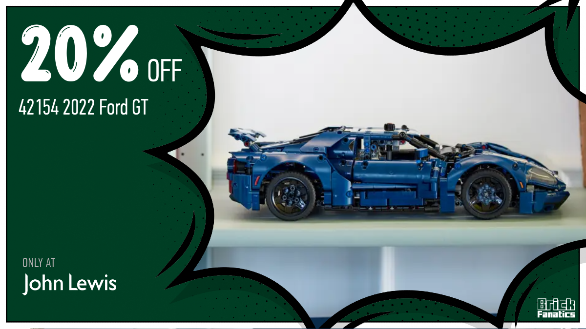 Grab 20% off LEGO Technic 42154 2022 Ford GT at John Lewis
