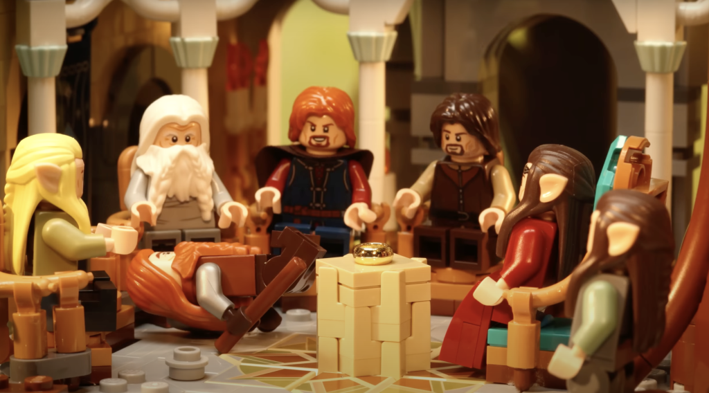 Warner Bros. LEGO 10316 Rivendell animated Gimlis fall 1024x568