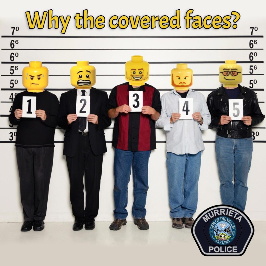 Murrieta Police Department LEGO faces line up 1024x1024