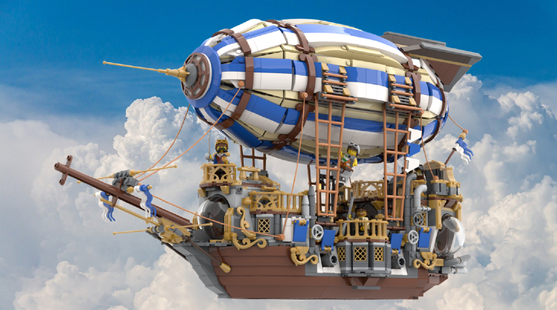 A steampunk airship has sailed its way to success on LEGO Ideas
