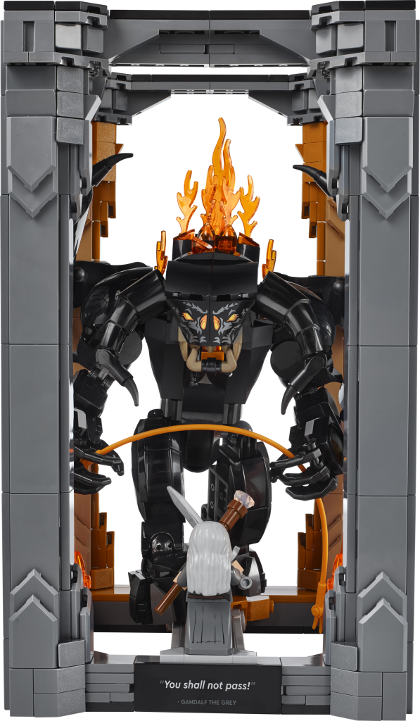 LEGO Icons 10367 The Lord of the Rings Balrog Book Nook contents 597x1024