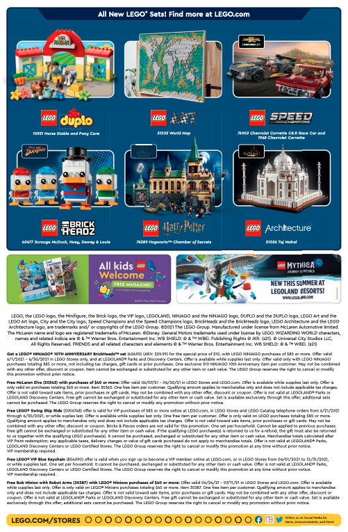 LEGO Store Calendar June 2021 1