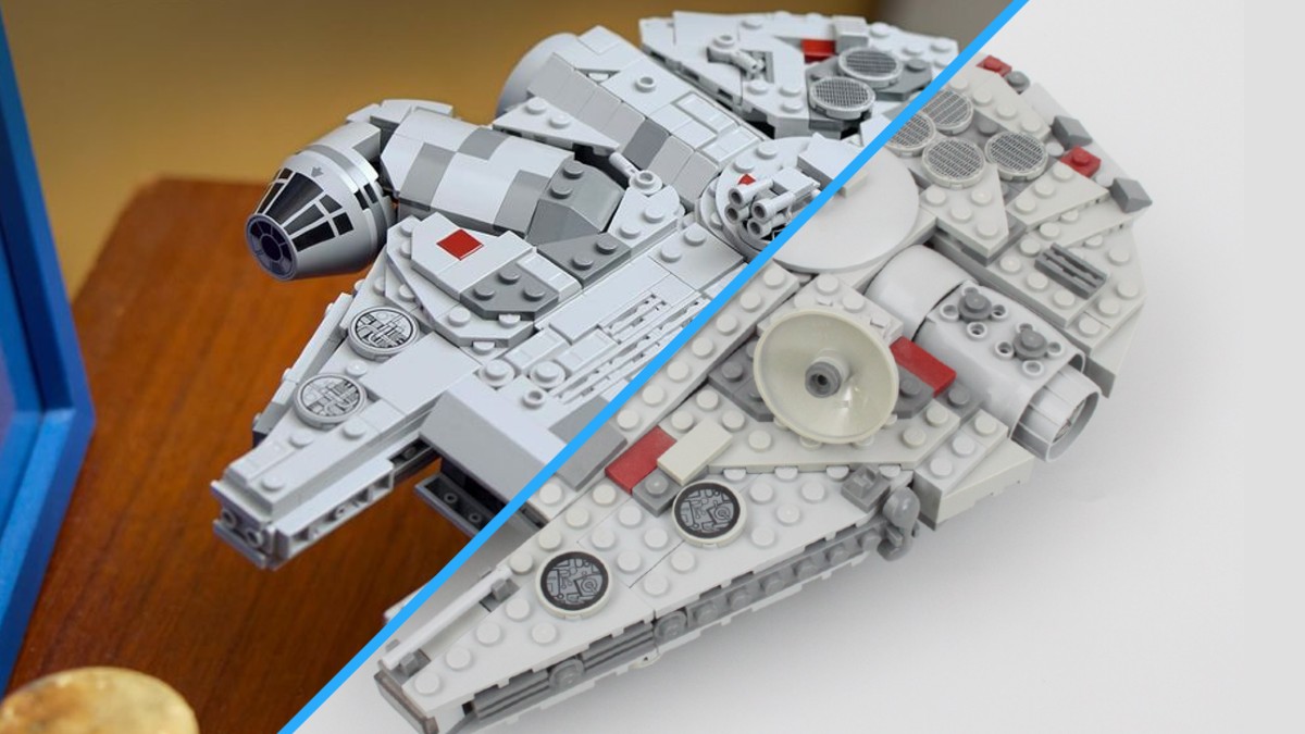 LEGO Star Wars 75375 Millennium Falcon midi-scale comparison