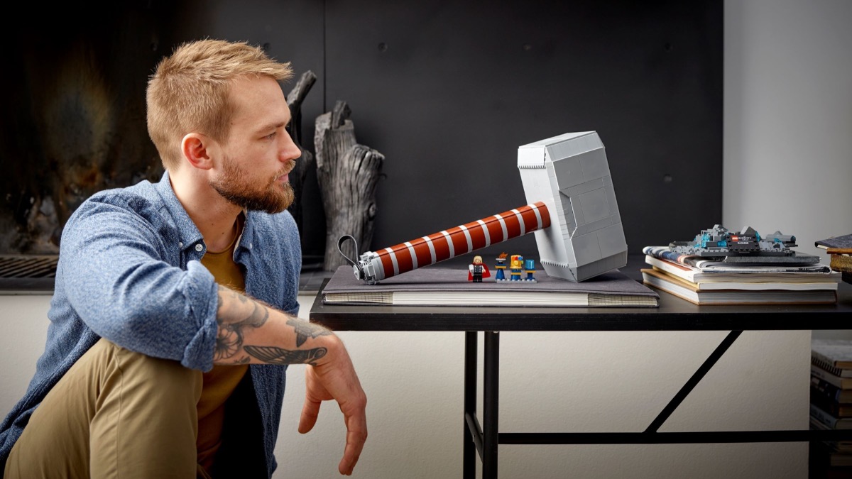 Life-sized LEGO Marvel 76209 Thor's Hammer now available