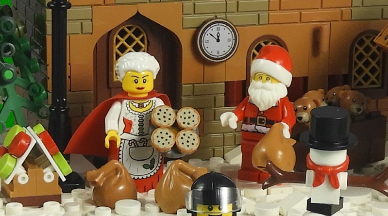 A Christmas LEGO build: Skating in the snow
