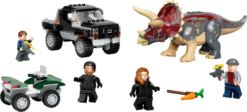 LEGO Jurassic World 76950 Triceratops Pickup Truck Ambush 1024x465