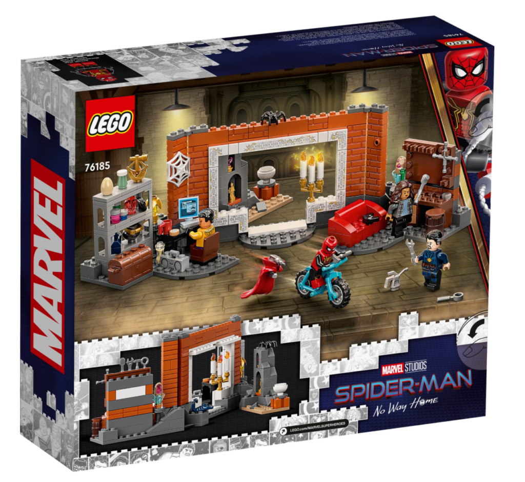 Lego Marvel 76185 Spider Man at the Sanctum Workshop box back 1